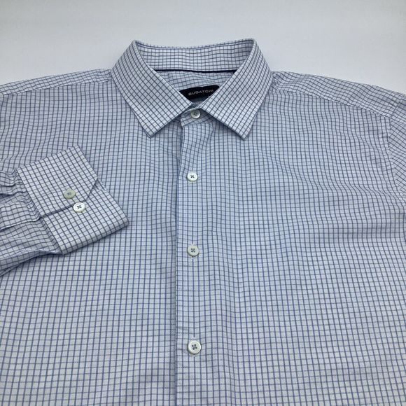 Bugatchi Mens Comfort Stretch Long Sleeve Button Up‎ Shirt Size 17.5 36/37 - Picture 1 of 8